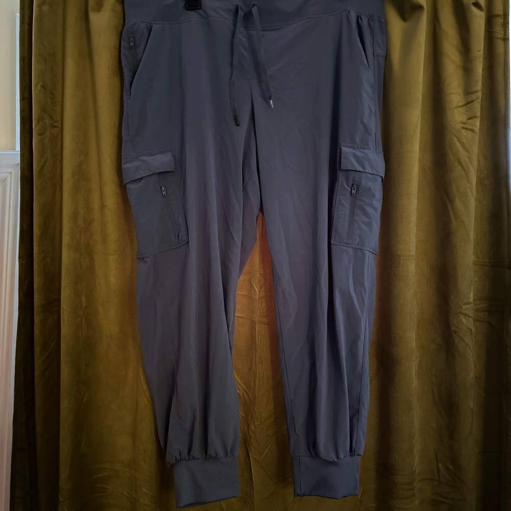 Blue Cargo Jogger Pants